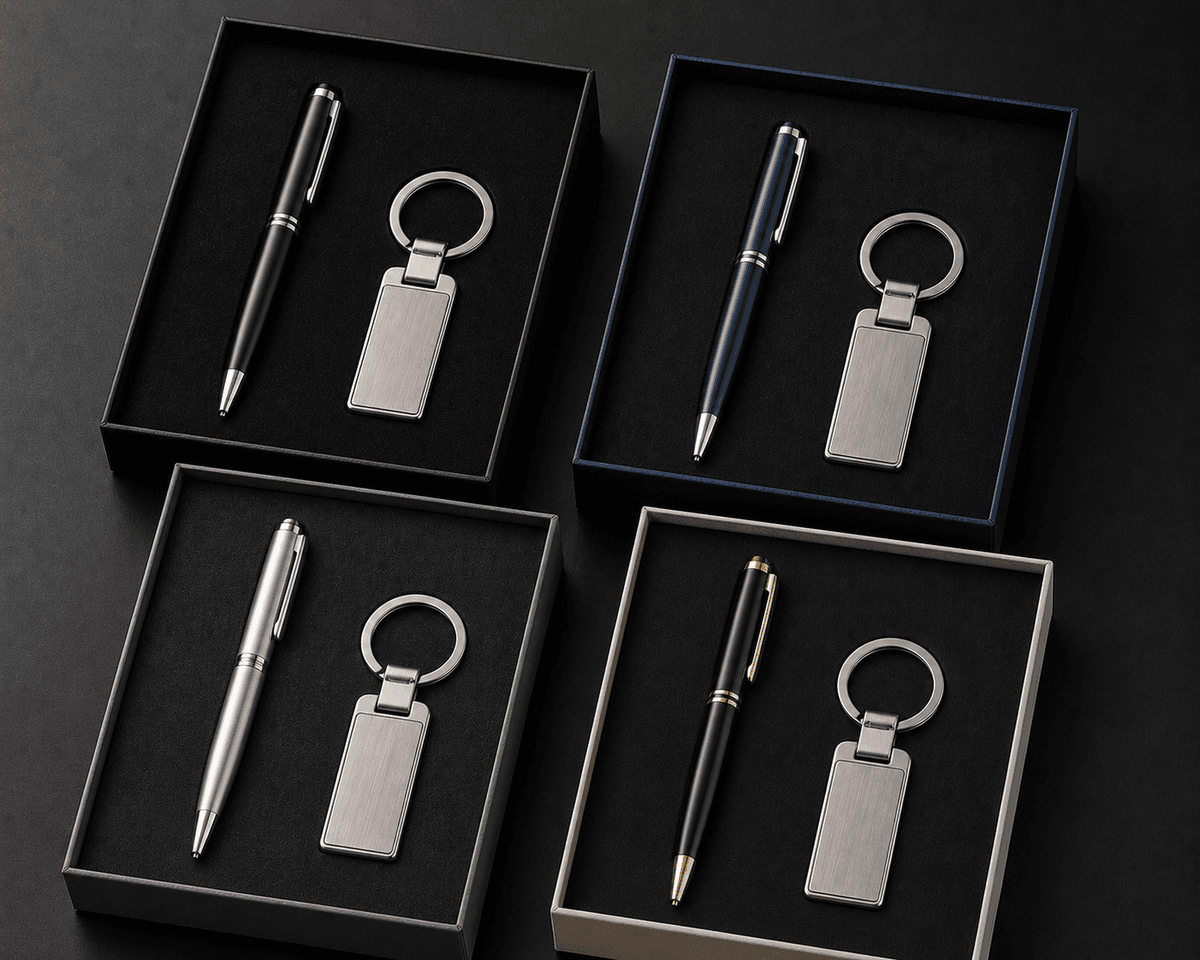 2 In 1 Pen + Keychain Combo Set